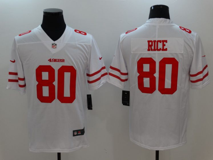 Men San Francisco 49ers #80 Rice White Nike Vapor Untouchable Limited NFL Jerseys->->NFL Jersey